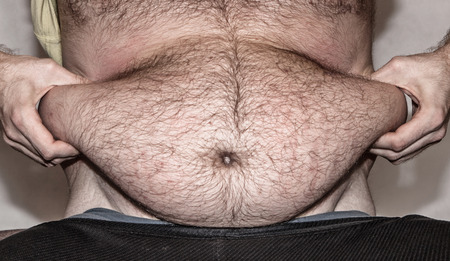 Obesity - fat bellyの写真素材