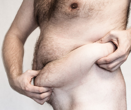 Obesity - fat bellyの写真素材