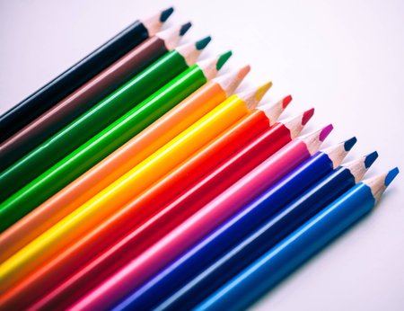 Isolated colorful pencils