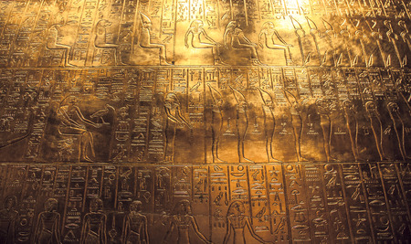 Egyptian hieroglyphicsの写真素材