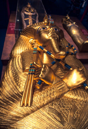 Detail of Tutankhamun's sarcophagusのeditorial素材