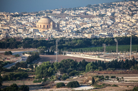 Town Mosta, Maltaの写真素材