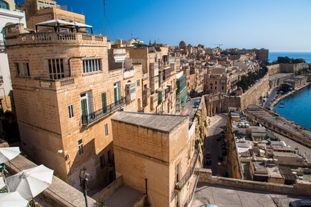 Buildings in Valletta, Malta