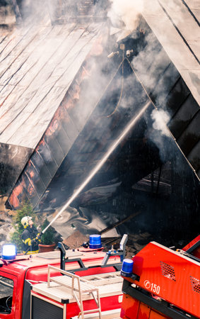 JASNA, SLOVAKIA - OCTOBER 6: Burnt hotel Junior Jasna in Low Tatras mountains on October 6, 2015 in...