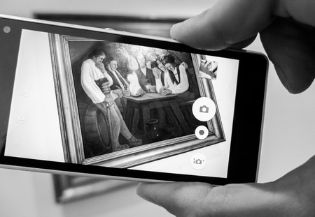 Picture through monile phoneのeditorial素材