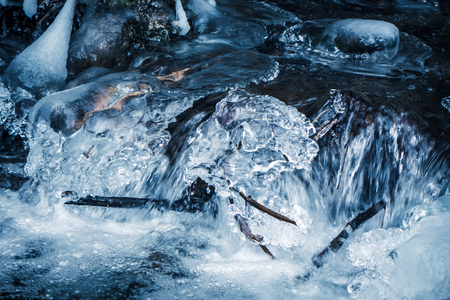 Frozen riverの写真素材