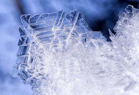 natural ice crrystal texture for backround. Macro photography