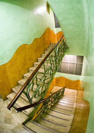 Interior of Casa Mila also known La Pedrera - house designed by Antoni Gaudi in Barcelona, Spainの写真素材