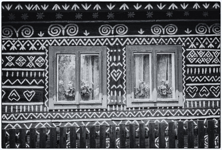 Rural cottage in village CIcmany, Slovakiaのeditorial素材