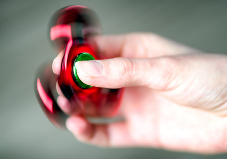red fidget spinner