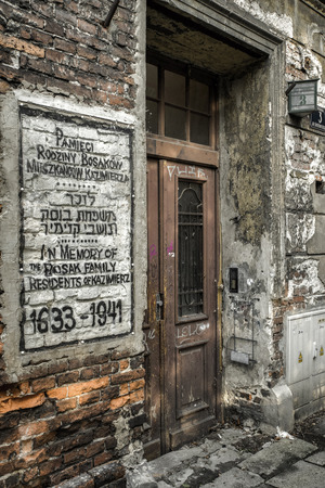 KRAKOW, POLAND - AUGUST 18:  Ruined house in old Jewish quarter called Kazimierz on August, 18, 2018 in Krakowのeditorial素材