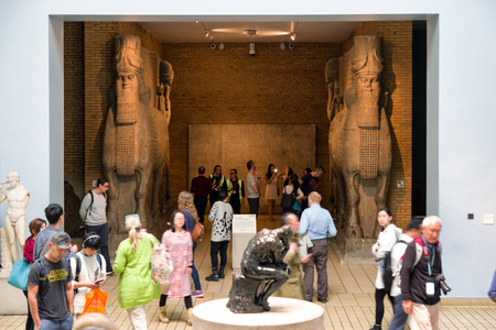 LONDON, UNITED KINGDOM - MAY 15: Sumerian exhibit in British museum on May 15, 2018 in Londonのeditorial素材