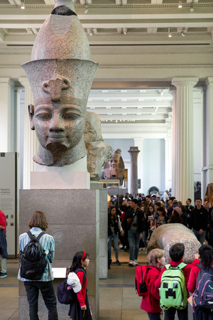 LONDON, UNITED KINGDOM - MAY 15: Statue of egyptian king Amenhotep III in British museum on May 15, 2018 in Londonのeditorial素材