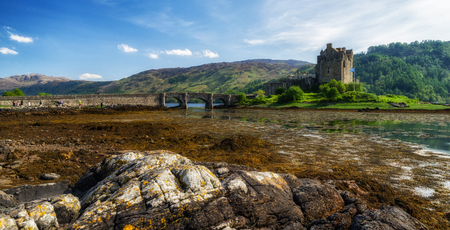 EILEAN DONAN, SCOTLAND - MAY 23: Picturesque famous Eilean Donan Castle on May 23, 2018 in Eilean Donanの写真素材