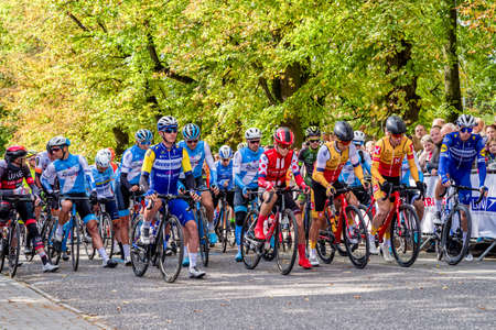 RUZOMBEROK, SLOVAKIA - SEPTEMBER 20: Professional cyclist at Start of race Tour de Slovakia on July 20, 2019 in Ruzomberokのeditorial素材
