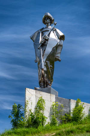 The monument of Juraj Janosik in terchova, Slovakiaのeditorial素材