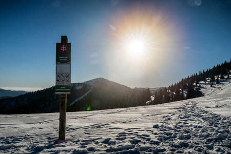 SMREKOVICA, SLOVAKIA - JANUARY 7, 2021: Winter in Great fatra mountains.のeditorial素材