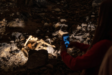 Demanovska Dolina, Slovakia - July 19, 2022: Demanovska ice cave in Low Tatras mountains in Slovakiaのeditorial素材