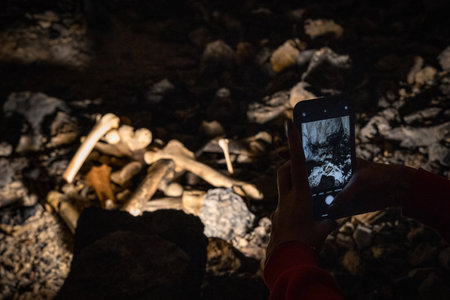 Demanovska Dolina, Slovakia - July 19, 2022: Demanovska ice cave in Low Tatras mountains in Slovakiaのeditorial素材