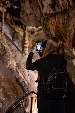 Demanovska Dolina, Slovakia - July 19, 2022: Demanovska Freedom cave in Low Tatras mountains in Slovakiaのeditorial素材