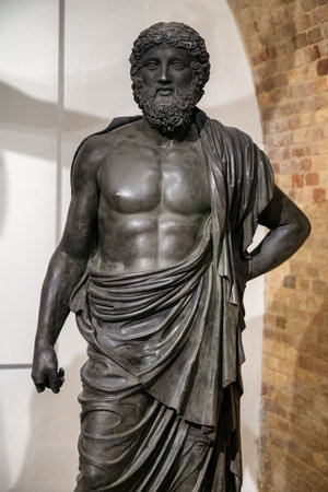Zeus. king of all greek gods. Statue in museum at Star fortress in city Komarom, Hungary.の写真素材