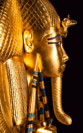 Sacrophagus at Tutankhamun's tomb from ancient Egypt civilization.