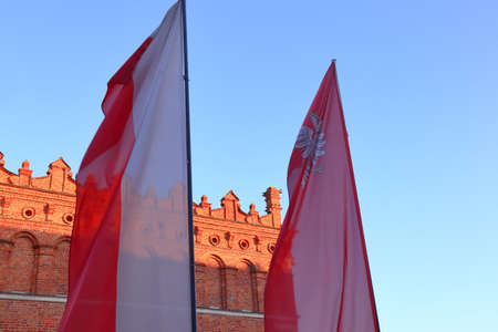 The flag of Poland.の写真素材