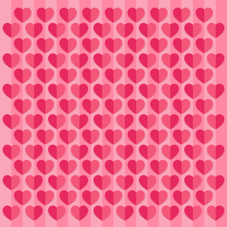Love hearts Valentines day background , paper cut styleのイラスト素材