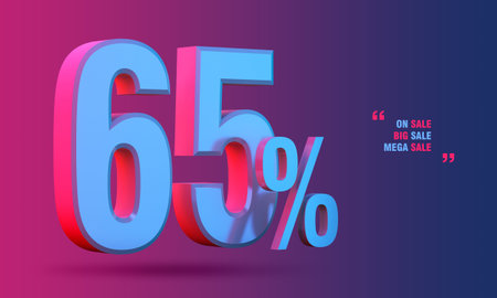 15% of sale discount 3D icon on colorful background