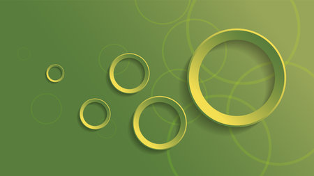 Abstract geometric background with green gradient circle backgroundのイラスト素材