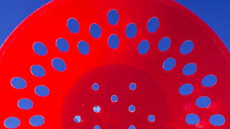 Blue Dots And Redの写真素材