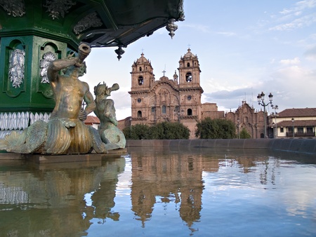 Compañia de Jesus church, Cuzco, Peruの写真素材