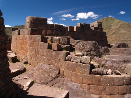 Pisac Ruins in the Sacred Valley, Peruの写真素材