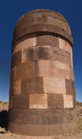Sillustani Funeral Towers, Andes, Peruの写真素材