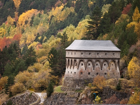 Torreta de Fusileros at Canfranc, Spainの写真素材