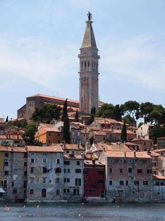 Rovinj old town in Croatia, Adriatic coast, Istra regionの写真素材
