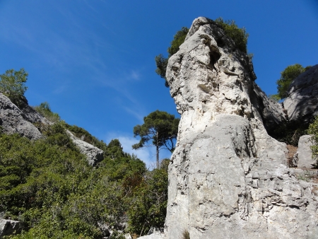 Rock in the Calanques in the Provenceの写真素材