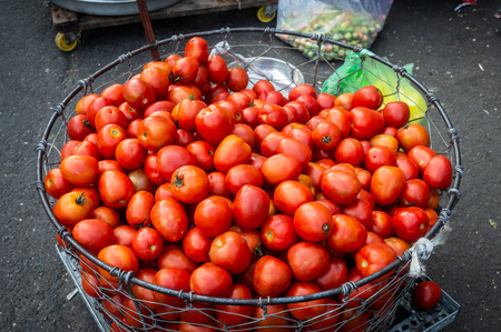tomato in local market in Saigonの写真素材
