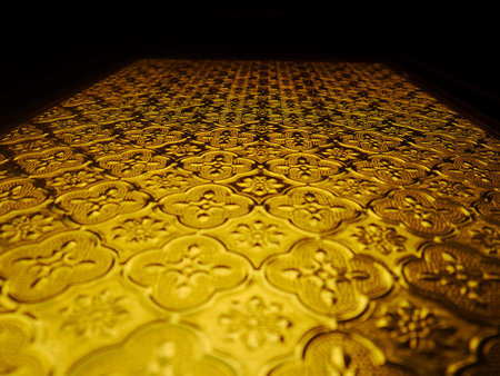 Antique glass in Thai houses