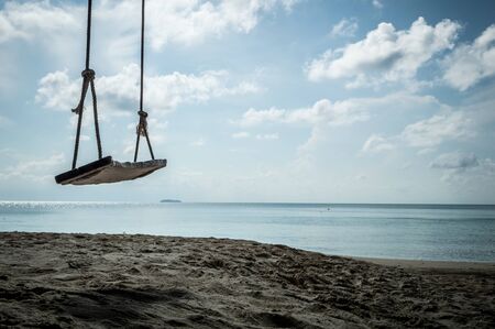 Swings on Koh Samet Beachの写真素材