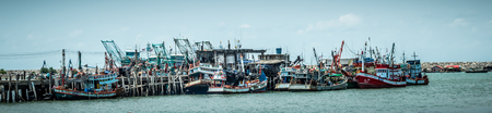 Fishing boats on Koh Sametのeditorial素材