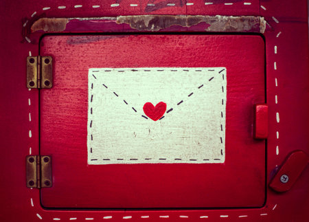 hart letter 0n  mailbox in valentine day