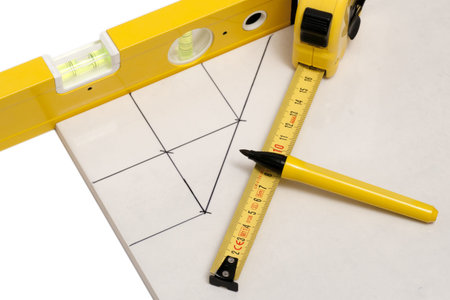 Cutting bathroom tiles