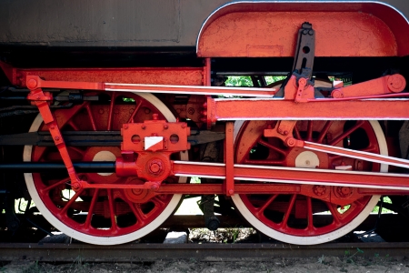 Steam train wheelの写真素材