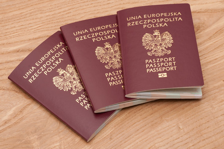 Polish passportsの写真素材
