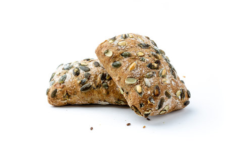 Cereal pastry isolated on white
