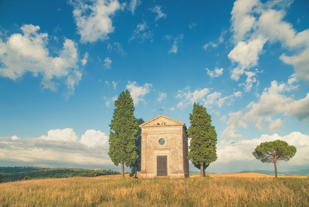 Classic Tuscan views around Pienza, Italyの写真素材