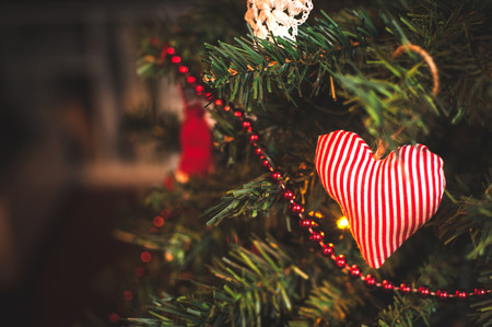 Christmas tree and Christmas decorationsの写真素材
