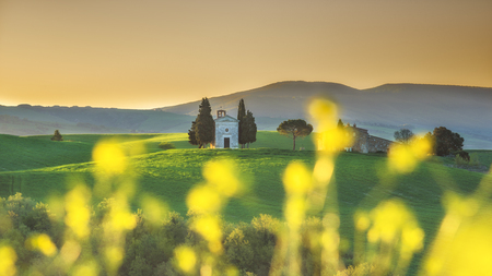 Spring land in the beautiful colors.の写真素材