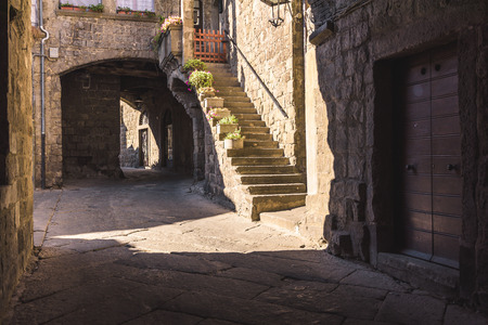 Wonderful old abandoned town in central Italy.の写真素材